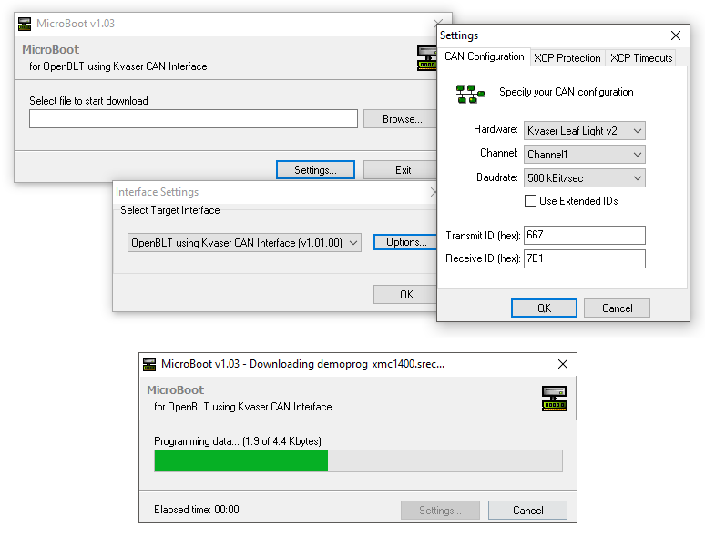 kvasersupportmicrobootopenblt